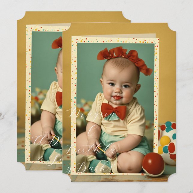 Invitación de Cumpleaños para Niños (Anverso / Reverso)
