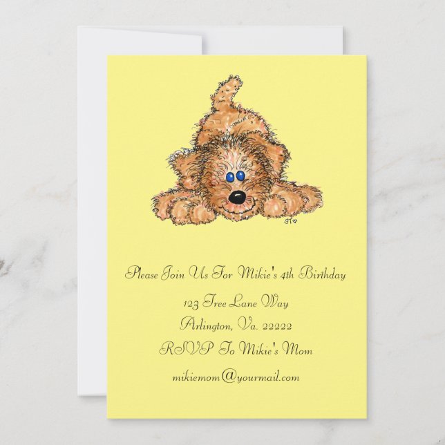 Invitación de cumpleaños para niños (Anverso)