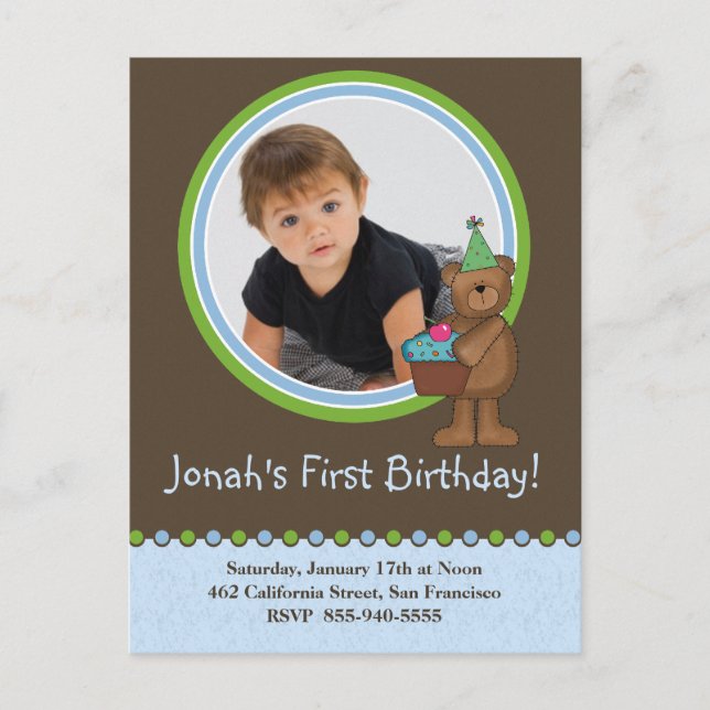 Invitación de cumpleaños para niños (Anverso)