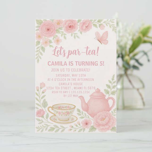 Invitación de cumpleaños para niños a un Fiesta de (Anverso de pie)