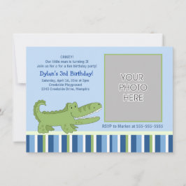 Invitación de cumpleaños para niños aligadores