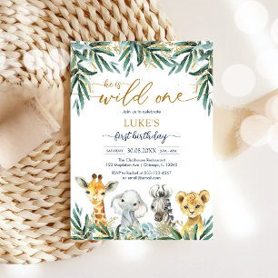 Invitación de cumpleaños para niños Animales de fi