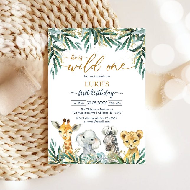 Invitación de cumpleaños para niños Animales de fi (Subido por el creador)