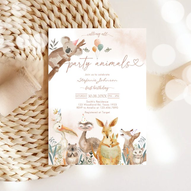 Invitación de cumpleaños para niños Animales de fi (Subido por el creador)