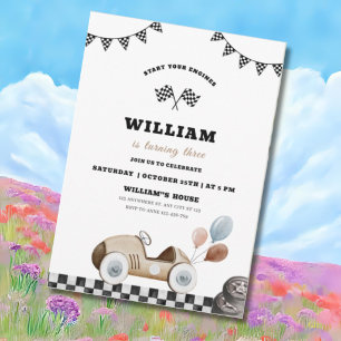 Invitación de cumpleaños para niños 'Arranca tus m