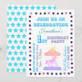 Invitación de cumpleaños para niños/as - Tema Carr