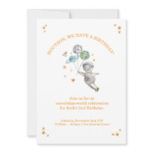 Invitación de Cumpleaños para Niños Astronautas | 