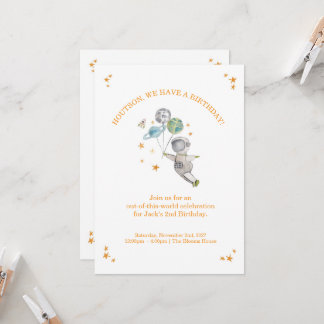 Invitación de Cumpleaños para Niños Astronautas | 
