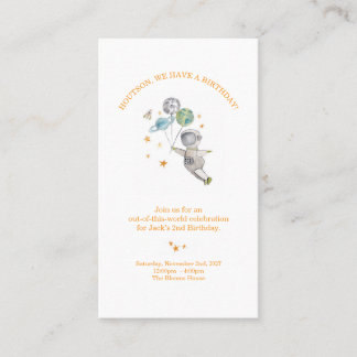 Invitación de Cumpleaños para Niños Astronautas | 