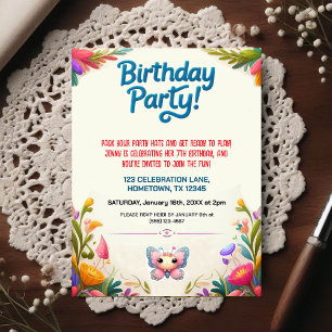 Invitación de cumpleaños para niños colorida