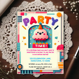 Invitación de cumpleaños para niños coloridos