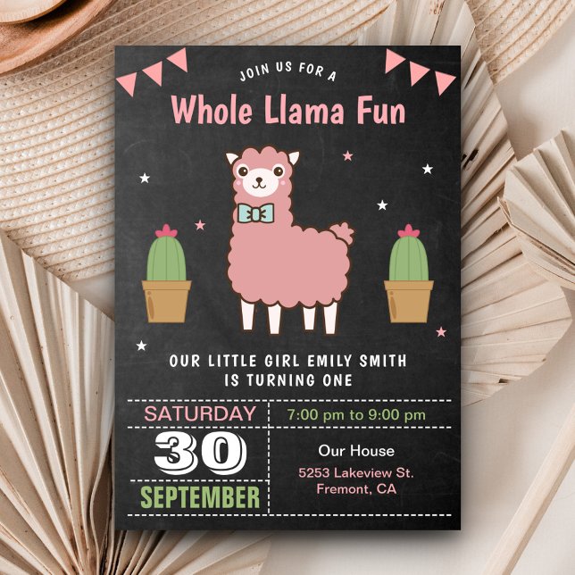 Invitación de cumpleaños para niños con adorable l (Subido por el creador)
