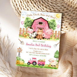 Invitación de cumpleaños para niños con animales d