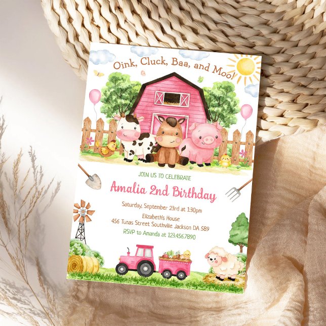 Invitación de cumpleaños para niños con animales d (Subido por el creador)