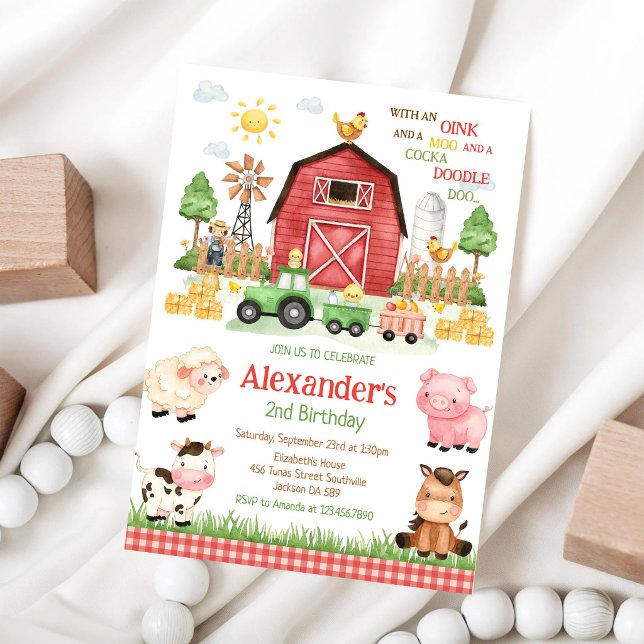 Invitación de cumpleaños para niños con animales d (Subido por el creador)