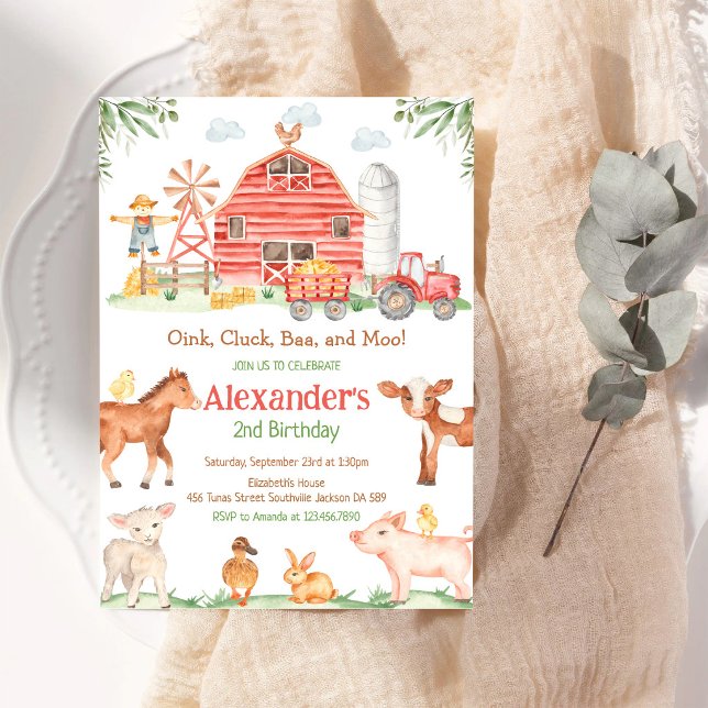 Invitación de cumpleaños para niños con animales d (Subido por el creador)