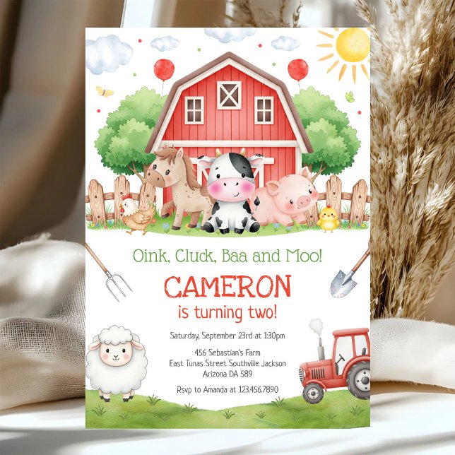 Invitación de cumpleaños para niños con animales d (Subido por el creador)