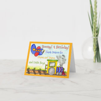 Invitación de cumpleaños para niños con aviones y