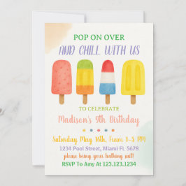 Invitación de cumpleaños para niños con felpa dulc