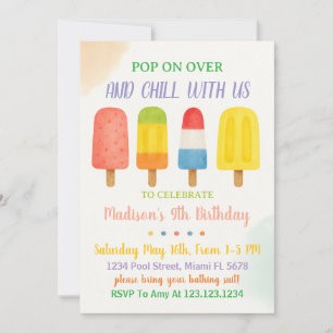 Invitación de cumpleaños para niños con felpa dulc