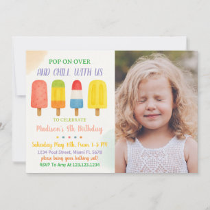 Invitación de cumpleaños para niños con felpa dulc