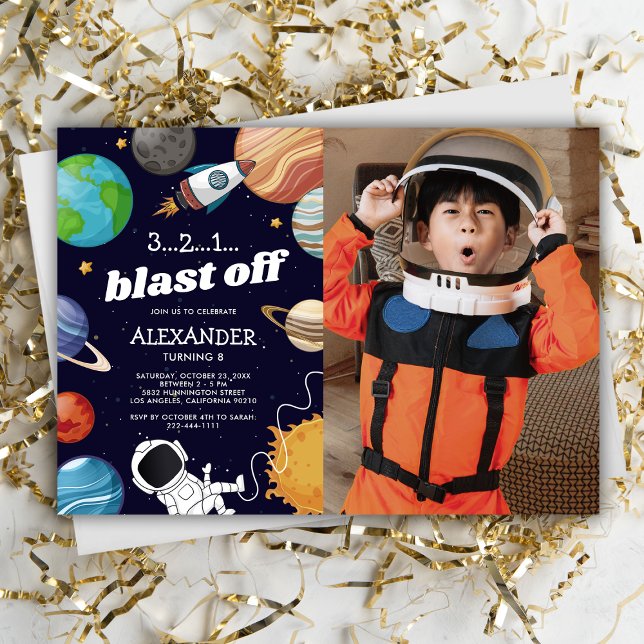 Invitación de cumpleaños para niños con foto al es (Subido por el creador)
