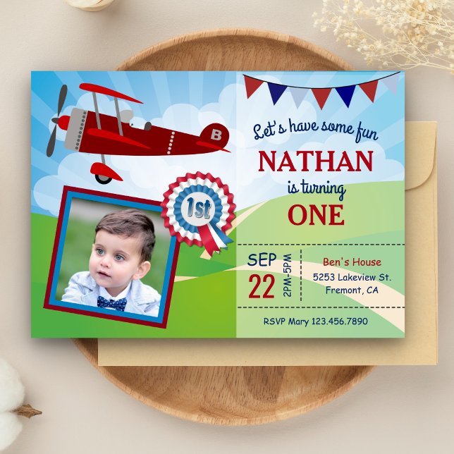 Invitación de cumpleaños para niños con foto de av (Subido por el creador)