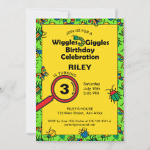 Invitación de cumpleaños para niños con insectos l