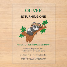 Invitación de cumpleaños para niños con koala lind