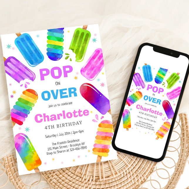 Invitación de cumpleaños para niños con paleta de  (Subido por el creador)