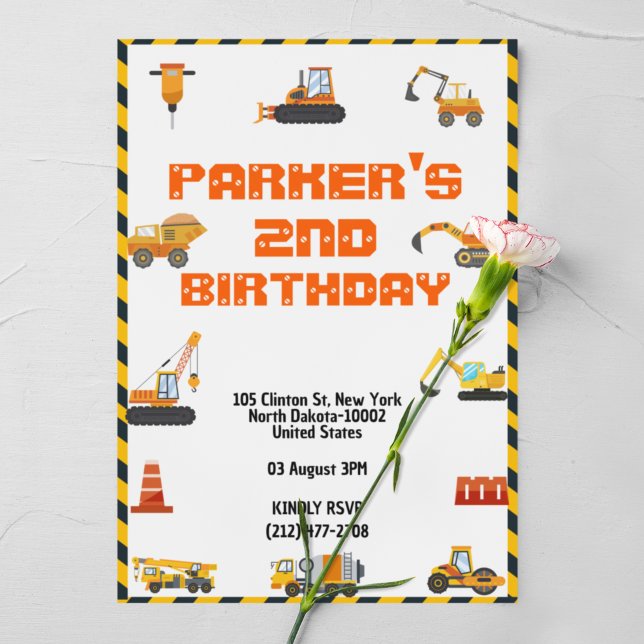 Invitación de cumpleaños para niños con tema de co (Subido por el creador)