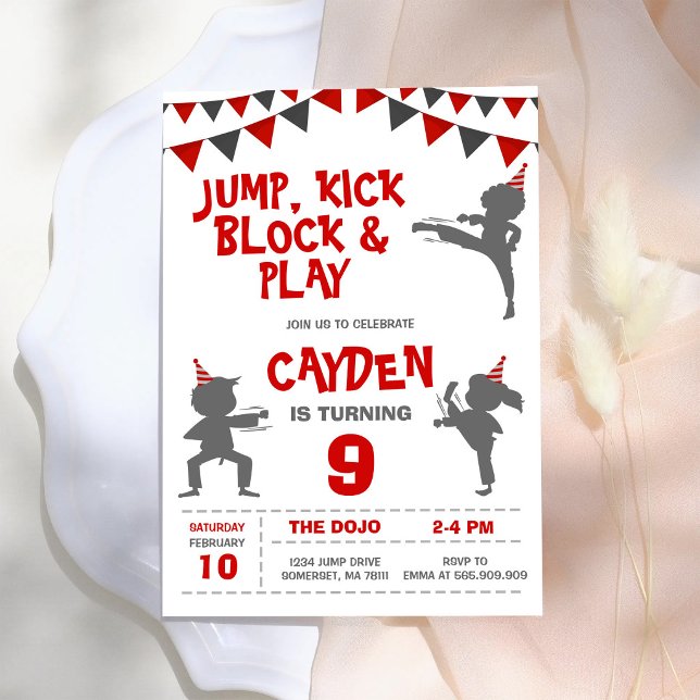 Invitación de cumpleaños para niños de artes marci (Subido por el creador)