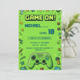 Invitación de cumpleaños para niños de fiesta de v