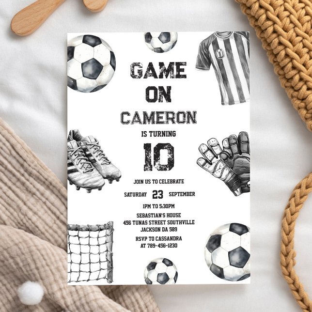 Invitación de cumpleaños para niños de fútbol Game (Subido por el creador)