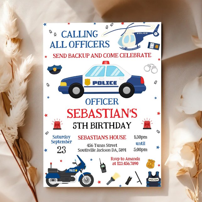 Invitación de cumpleaños para niños de oficial de  (Subido por el creador)