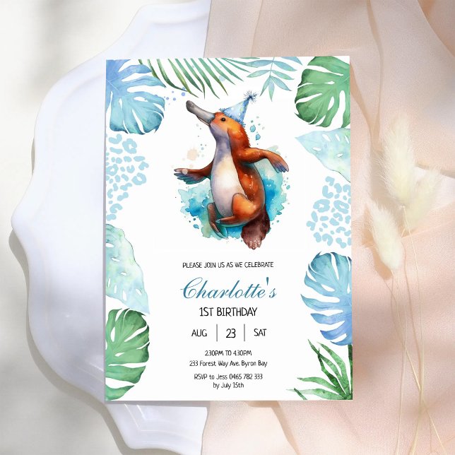 Invitación de cumpleaños para niños de Ornitorrinc (Subido por el creador)
