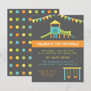 Invitación de Cumpleaños para Niños de Parque de J