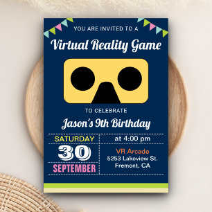 Invitación de cumpleaños para niños de realidad vi