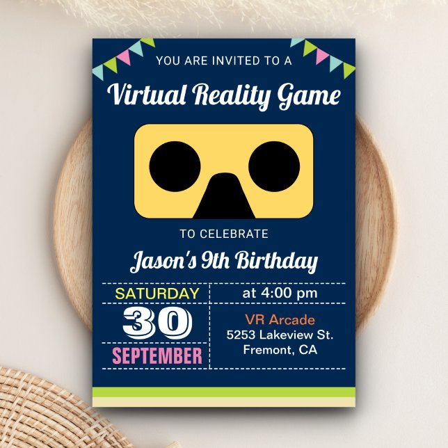 Invitación de cumpleaños para niños de realidad vi (Subido por el creador)