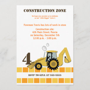 Invitación de cumpleaños para niños de zona de con