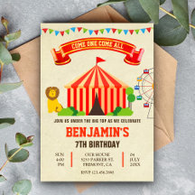 Invitación de cumpleaños para niños del colorido c