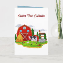 Invitación de cumpleaños para niños Down on the Fa