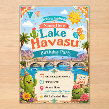 Invitación de cumpleaños para niños en Lake Havasu