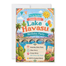 Invitación de cumpleaños para niños en Lake Havasu