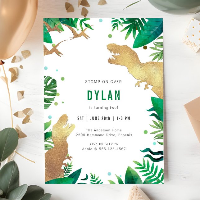 Invitación de cumpleaños para niños, fiesta de din (Subido por el creador)
