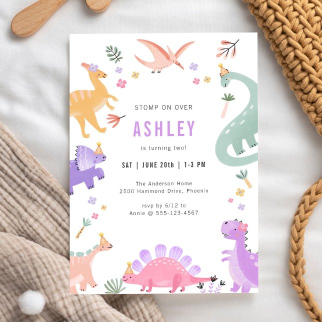 Invitación de cumpleaños para niños, fiesta de din (Subido por el creador)