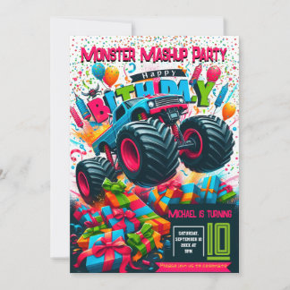 Invitación de cumpleaños para niños: fiesta de mas
