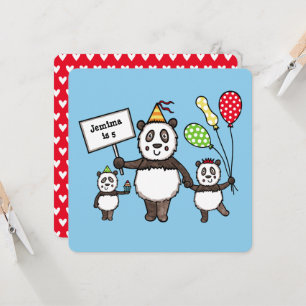 Invitación de cumpleaños para niños, fiesta de pan