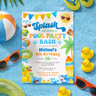 Invitación de cumpleaños para niños Fiesta en la P