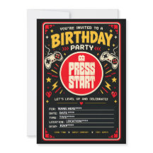 Invitación de cumpleaños para niños jugadores